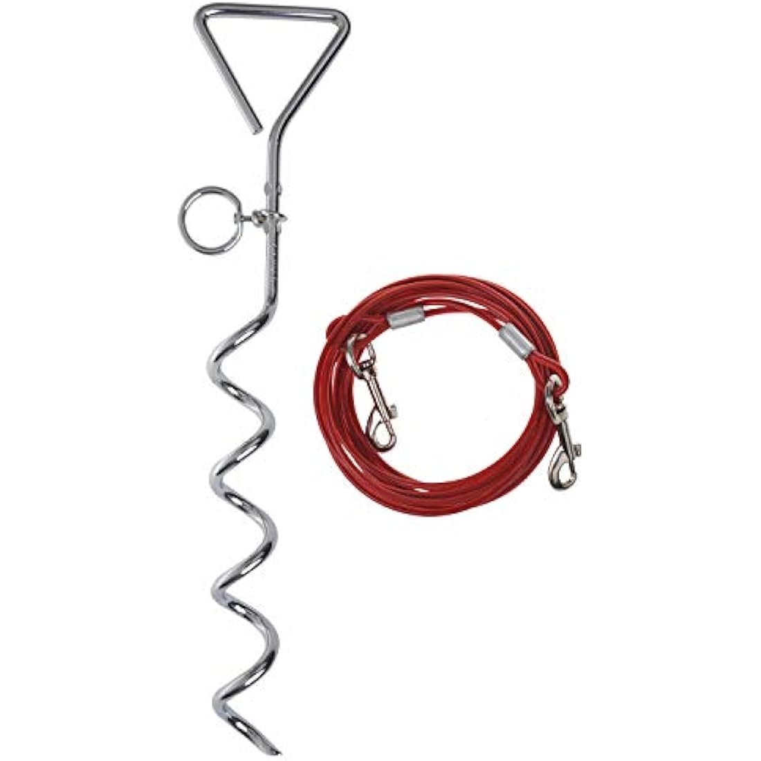 cartrend Caravan 10195 Dog Tying Stake/Coil/Ground Anchor/Anchor for Outdoor Leash for Camping