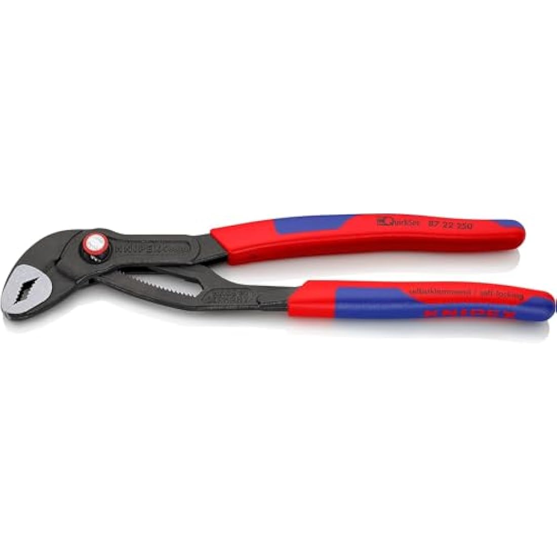 Knipex Cobra® QuickSet High-Tech Water Pump Pliers grey atramentized, with slim multi-component grips 250 mm 87 22 250