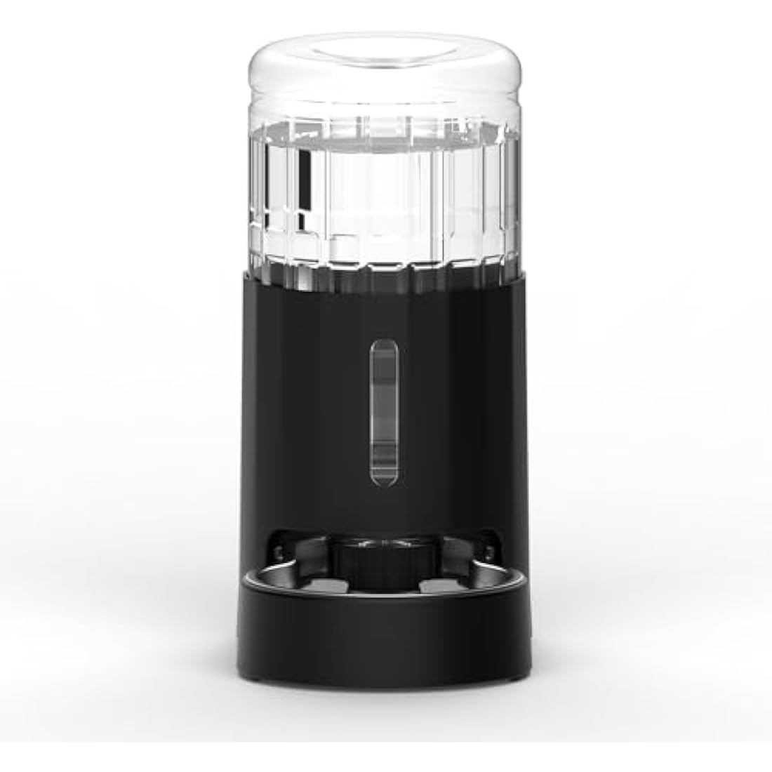 JUNSPOW Drinking Fountain for Cats with Stainless Steel Bowl 4 L, No Electricity & Ultra Silent Automatic Water Dispenser for Large Dogs/Multi-Cat Household, Black