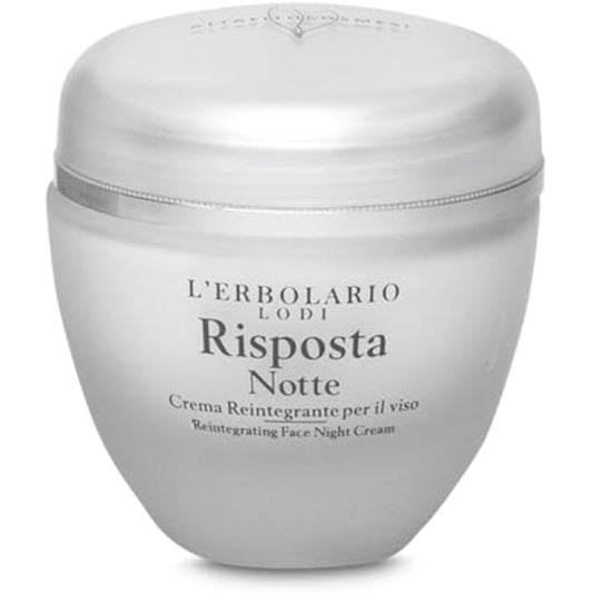 LErbolario Risposta Night Reintegrating Face Cream, 50 ml - Face Moisturizer - With Shea Butter - Moisturizing and Nourishing - Cruelty-Free