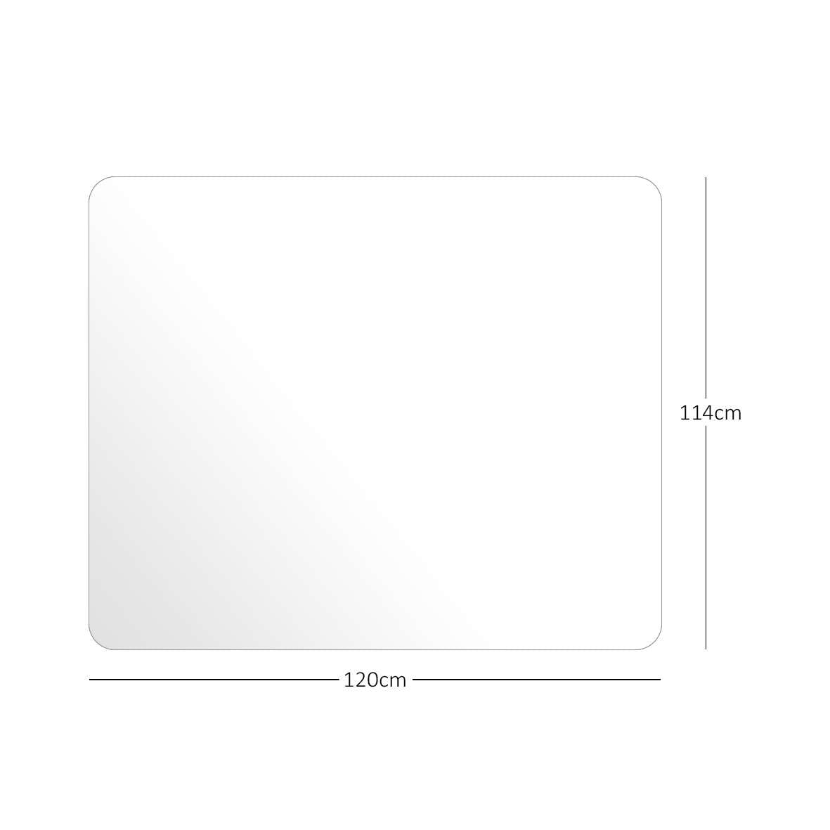 Nicoman Frosted (Semi-Clear) Chair Mat, Non-Slip PVC Wooden Floor Protector Mat with Round Edge