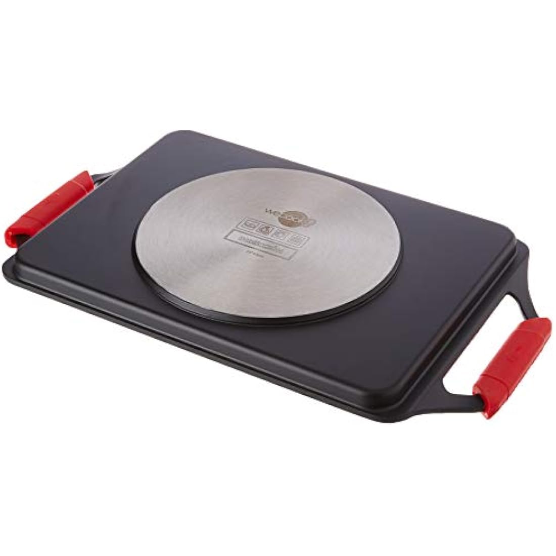 WECOOK! Ecochef Induction Roasting Pan, 43 x 25 cm, Cast Aluminum, Non-Stick Titanium Quantanium Ecological Without PFOA, 5 mm Thickness, Silicone Handles, Ceramic Hob, Gas, Oven