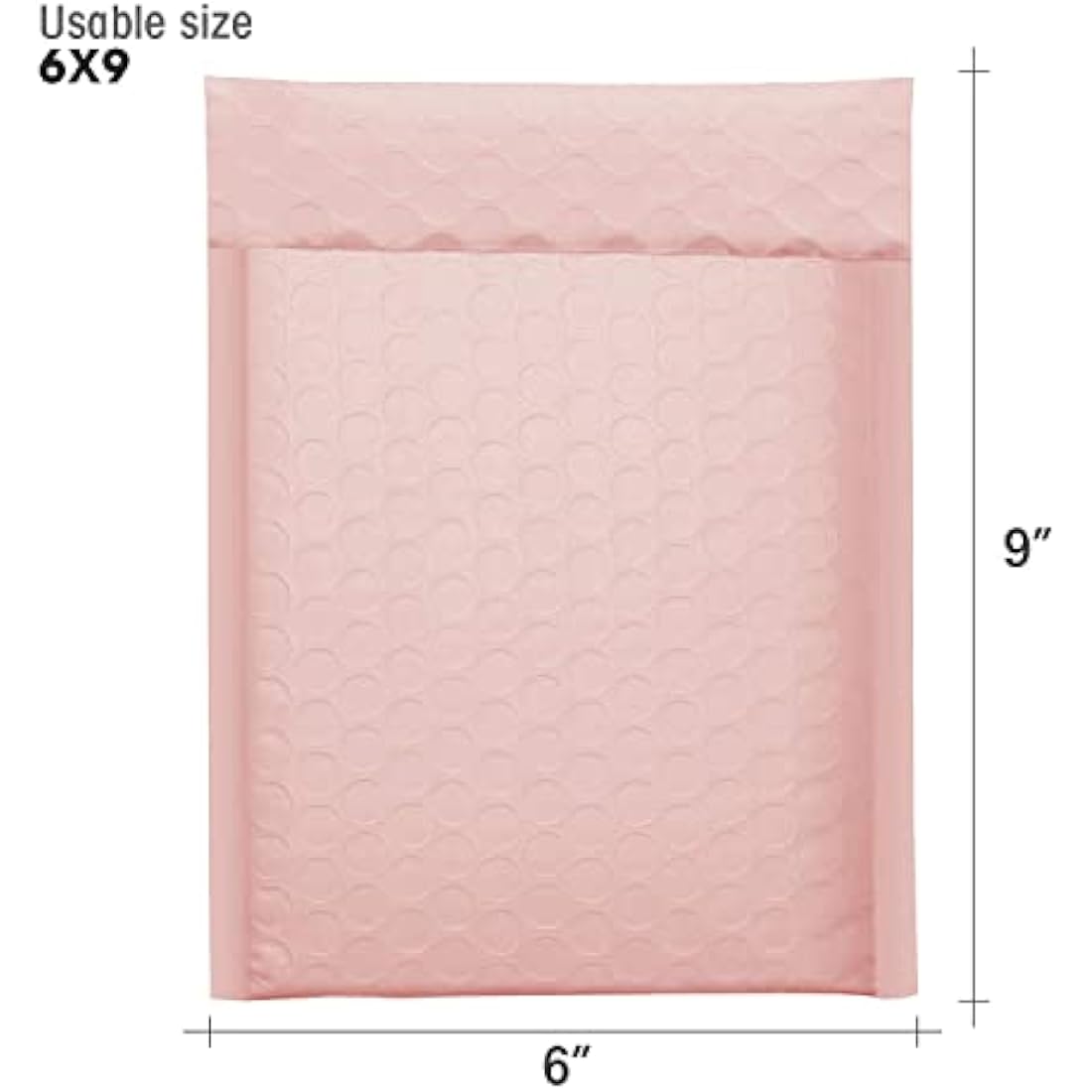 Switory 100Pcs Poly Bubble Mailers, 15.3x22.9cm Padded Envelopes Bulk, Bubble Lined Wrap Polymailer Bags for Shipping Packaging Mailing Self Seal Pale Pink (Inside Size: 15.3x22.9)