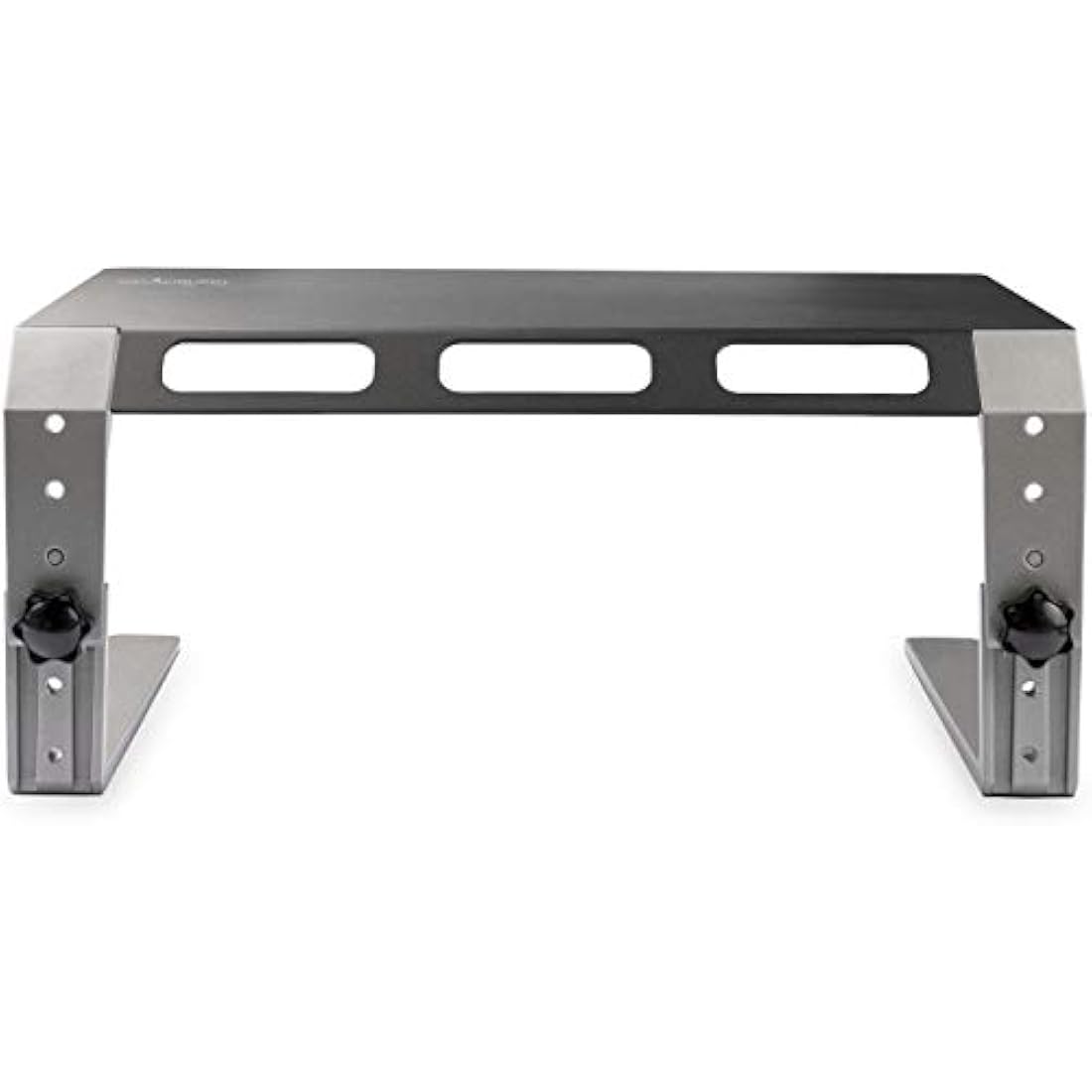 StarTech.com Monitor Riser Stand - For up to 32" Monitor - Height Adjustable - Computer Monitor Riser - Steel and Aluminum (MONSTND) , Black & Silver