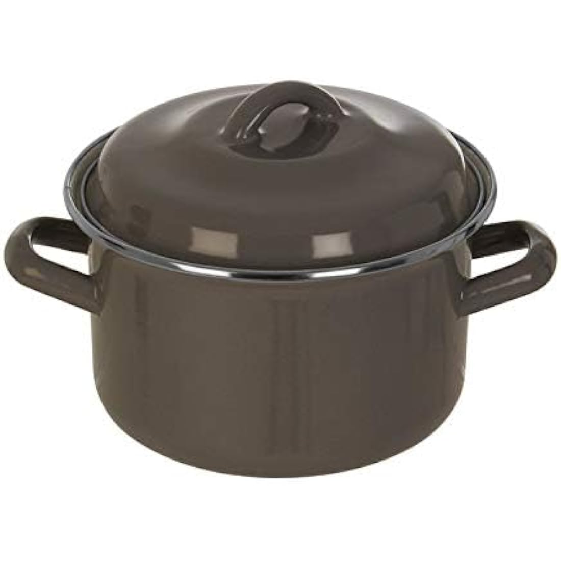 Premier Housewares 0104573 Porter Casserole Dish with Lid, Enamel, 2 liters, Grey