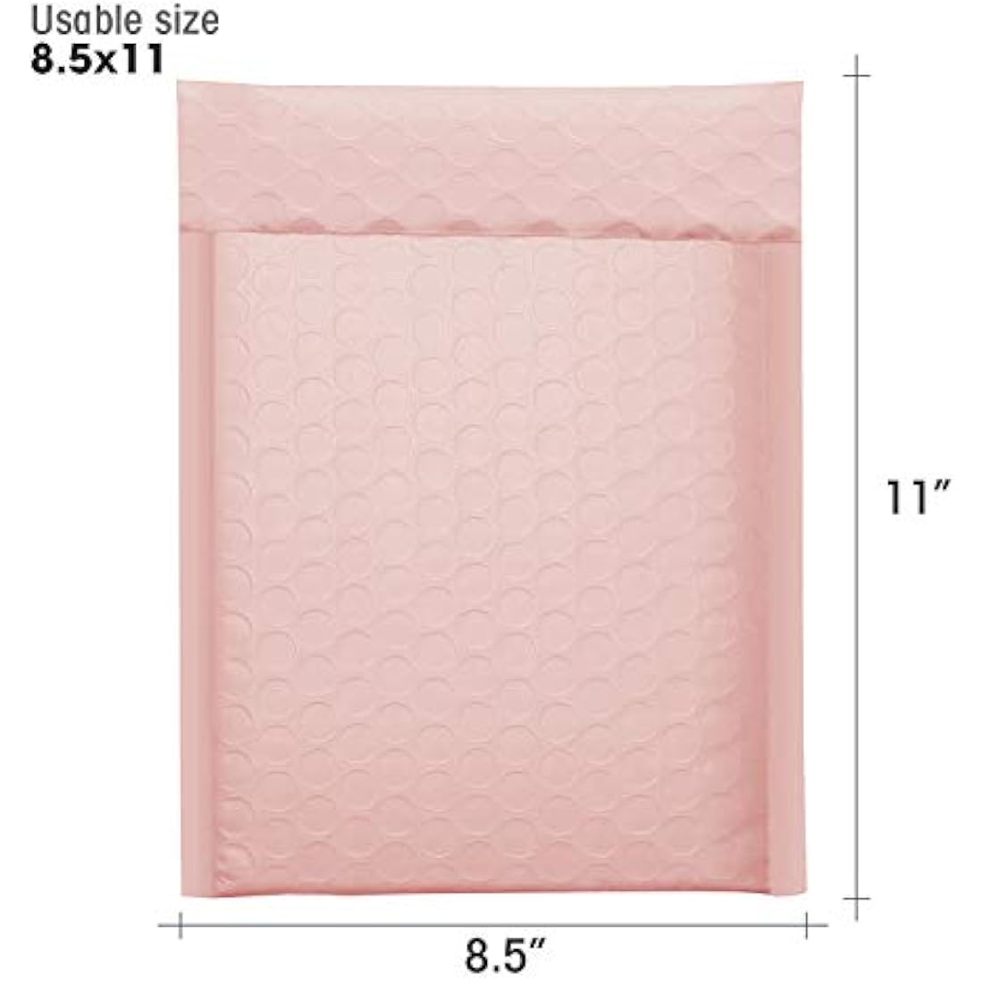 Switory 25Pcs Bubble Mailers, 21.6x28cm Padded Envelopes Bubble Lined Wrap Polymailer Bags for Shipping Packaging Mailing Self Seal, Pale Pink