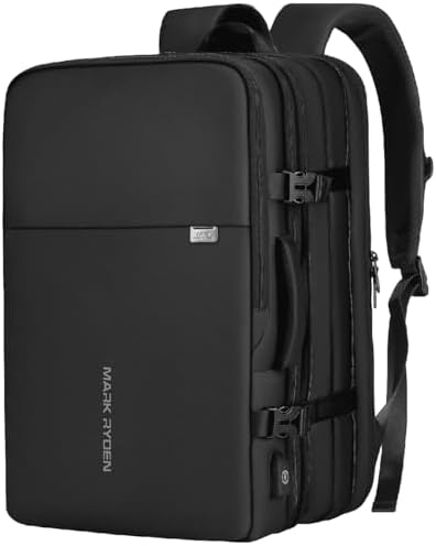MARK RYDEN 17 inch Laptop Backpack for Men 30L-40L Expandable Cabin Size Carry on Travel Backpack with USB Charging Port - YKK Zip
