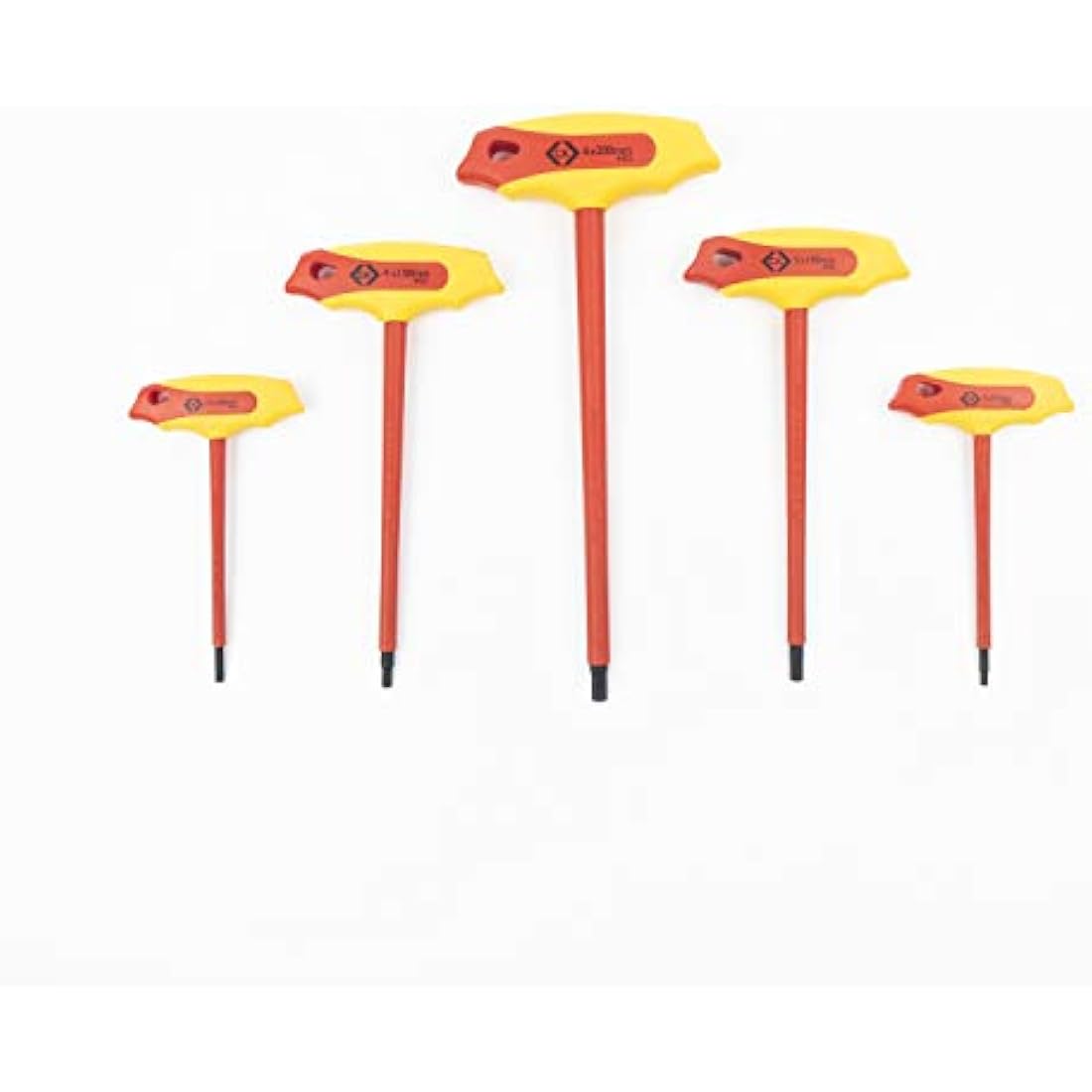 C.K T4422 Insulated T-Handle Hex Key Set, 5-pcs