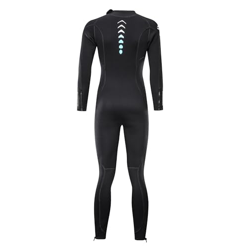 ZCCO Ultra Stretch 3mm Neoprene Wetsuit,Front Zip Full Body Diving Suit,one Piece for Men Women-Snorkeling,Scuba Diving Swimming,Surfing (Women,