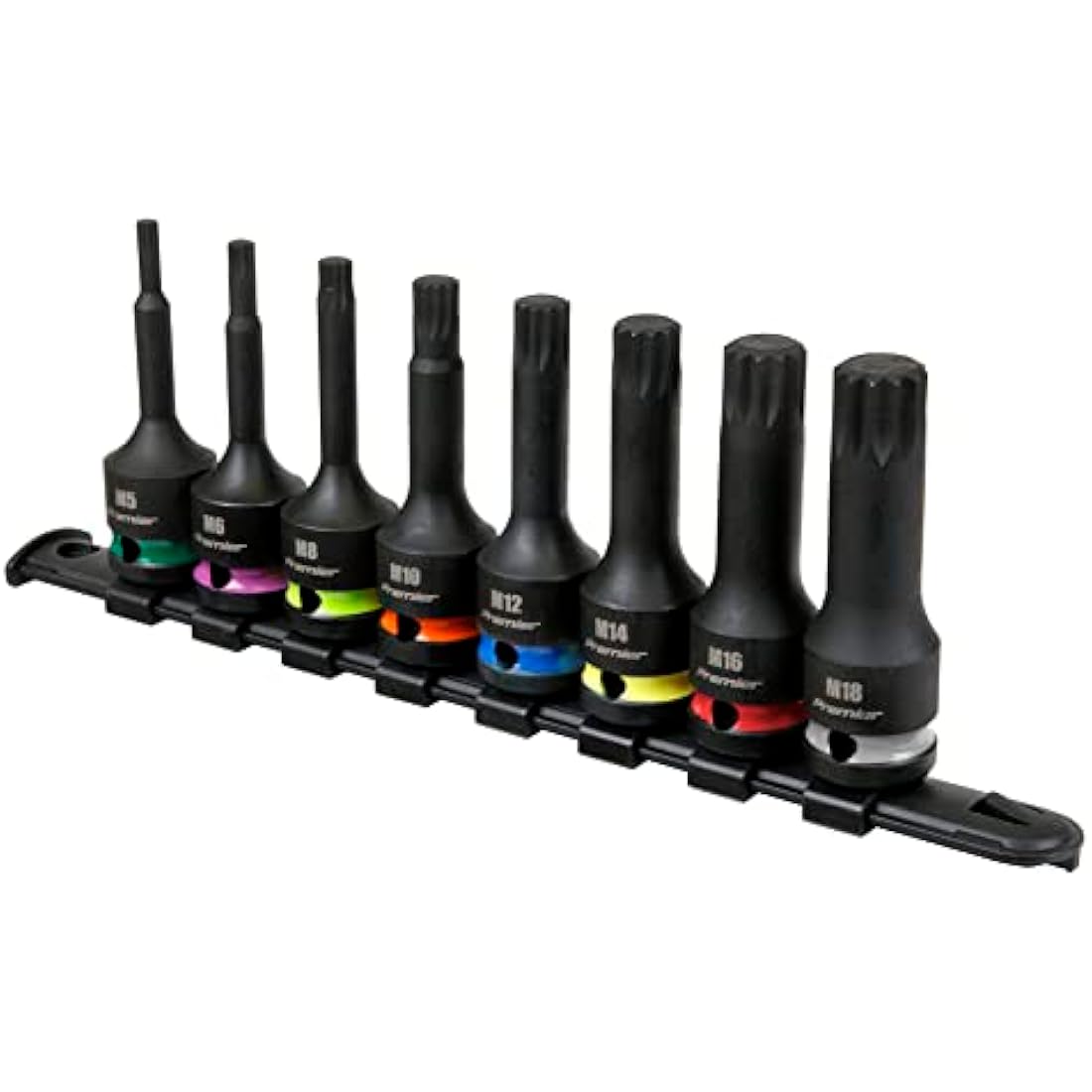 Sealey Spline Impact Socket Bit Set 8pc 1/2" Sq Drive - AK56004