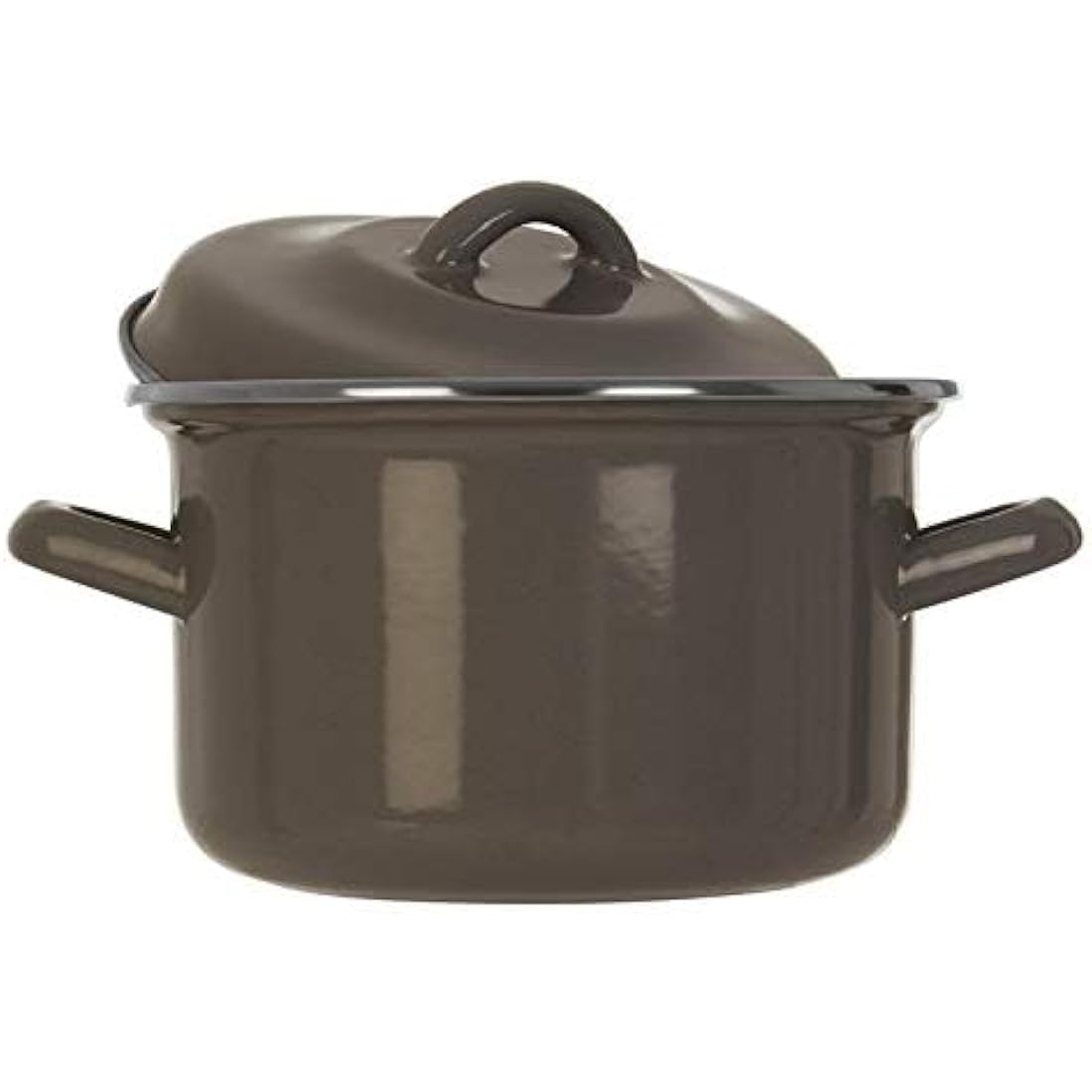 Premier Housewares 0104573 Porter Casserole Dish with Lid, Enamel, 2 liters, Grey