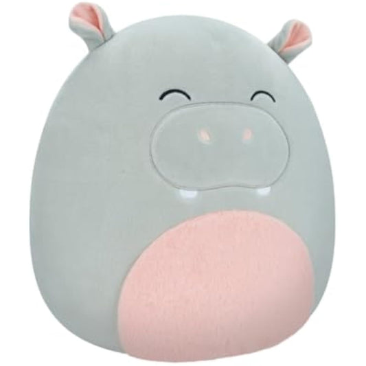 Squishmallows Original 12-Inch Harrison the Grey Hippo Medium-Sized Ultrasoft Plush