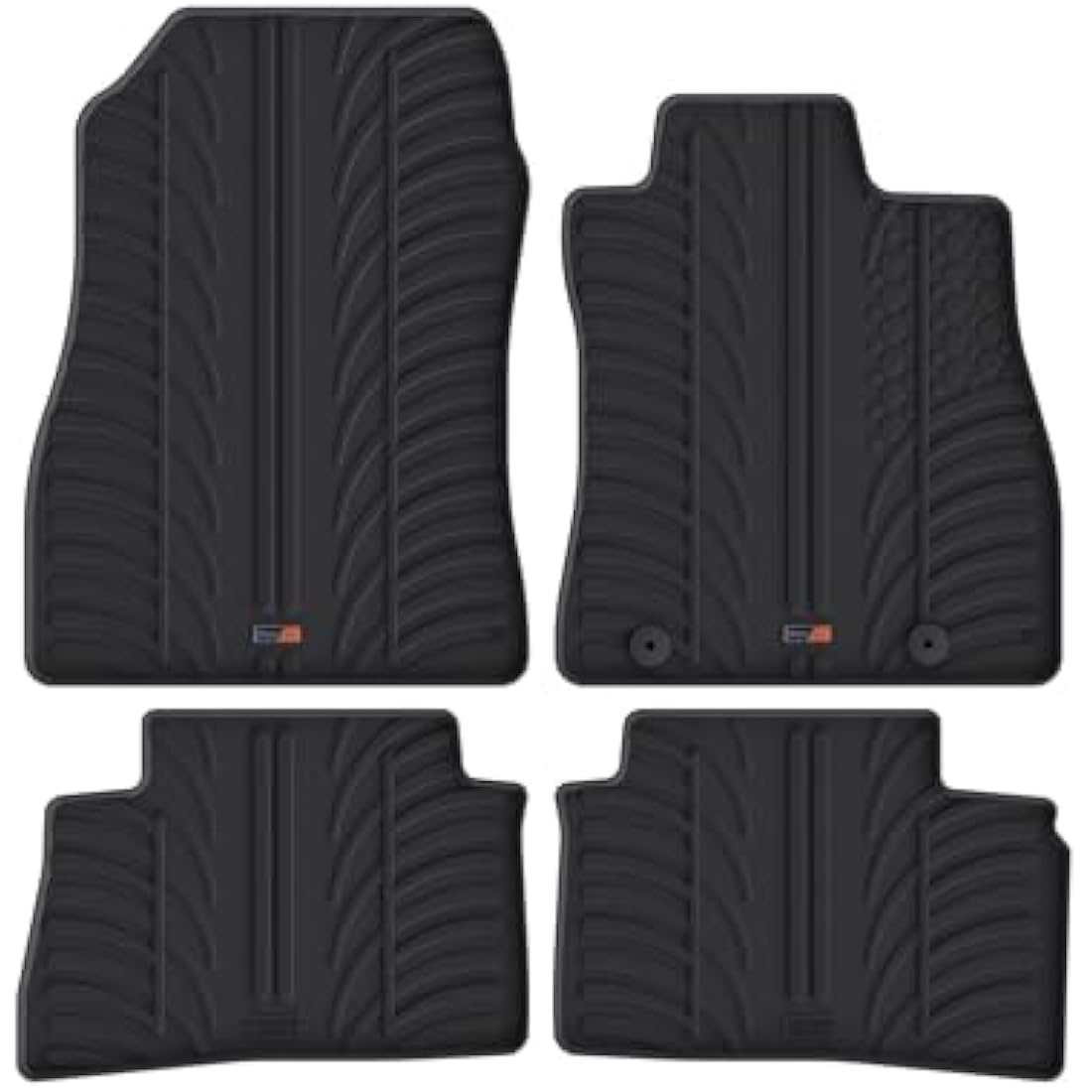 TRAVALL Rubber Car Mats (set of 4) compatible with Nissan Juke (2010-2019) Heavy Duty Floor Mats Moulded Premium Mats Easy Clean Black with Clips - Anti Slip All-Weather Protection