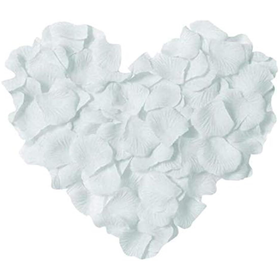 RuiChy 1000pcs Silk Artificial Rose Petals for Wedding Flowers Home Party Romantic Night Anniversary Valentine's Day, White