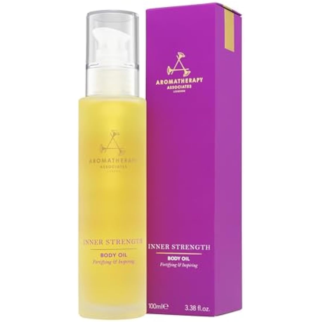 Aromatherapy Associates Body Oil 100 ml - Enriched with Jojoba and Peach Kernel Oils, Soothing Clary Sage, Purest Geranium, Benefits Anxiety - Spa Massage Oil, Luxury Body Treatment, Mood Boosting
