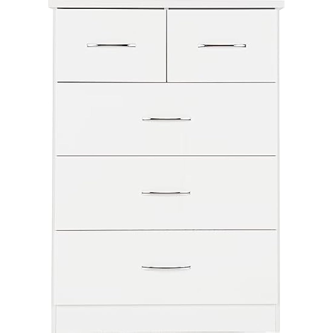 Seconique Nevada 3+2 Drawer Chest in White Gloss