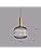 MZStech Modern Chandelier Light,Gold Copper Pendant Light Socket with Grey Glass Pendant Lamp Shade,LED Hanging Lamp