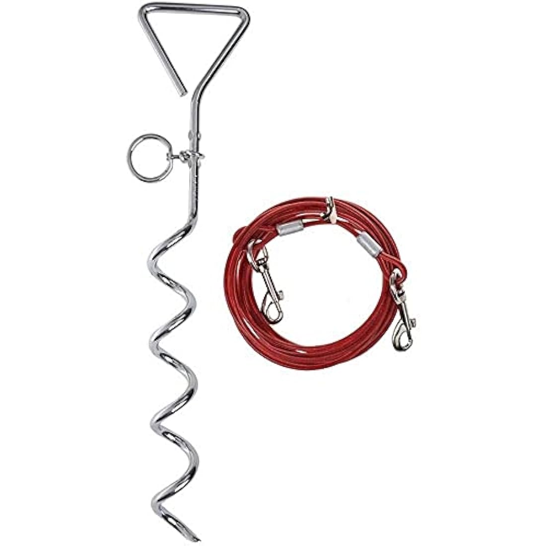 MSA DOG ANCHOR TIE DOWN STICK AND LEAD COMPLETE KIT - SAFELY SECURE YOUR DOG OR PET OUTSIDE AT HOME CAMPING OR CARAVAN
