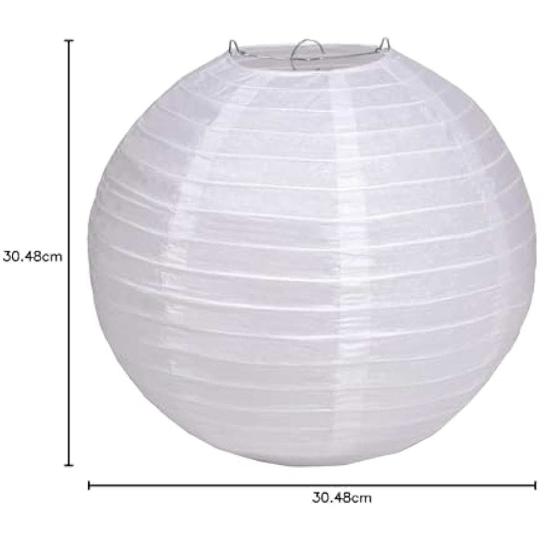 White Paper Lanterns Packs of 3 Round Paper Lanterns Lampshade Party Decorations (All White, 12" (30 Cm))