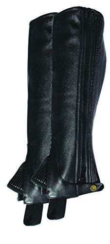Leather 1/2 Chaps - X Large - Black