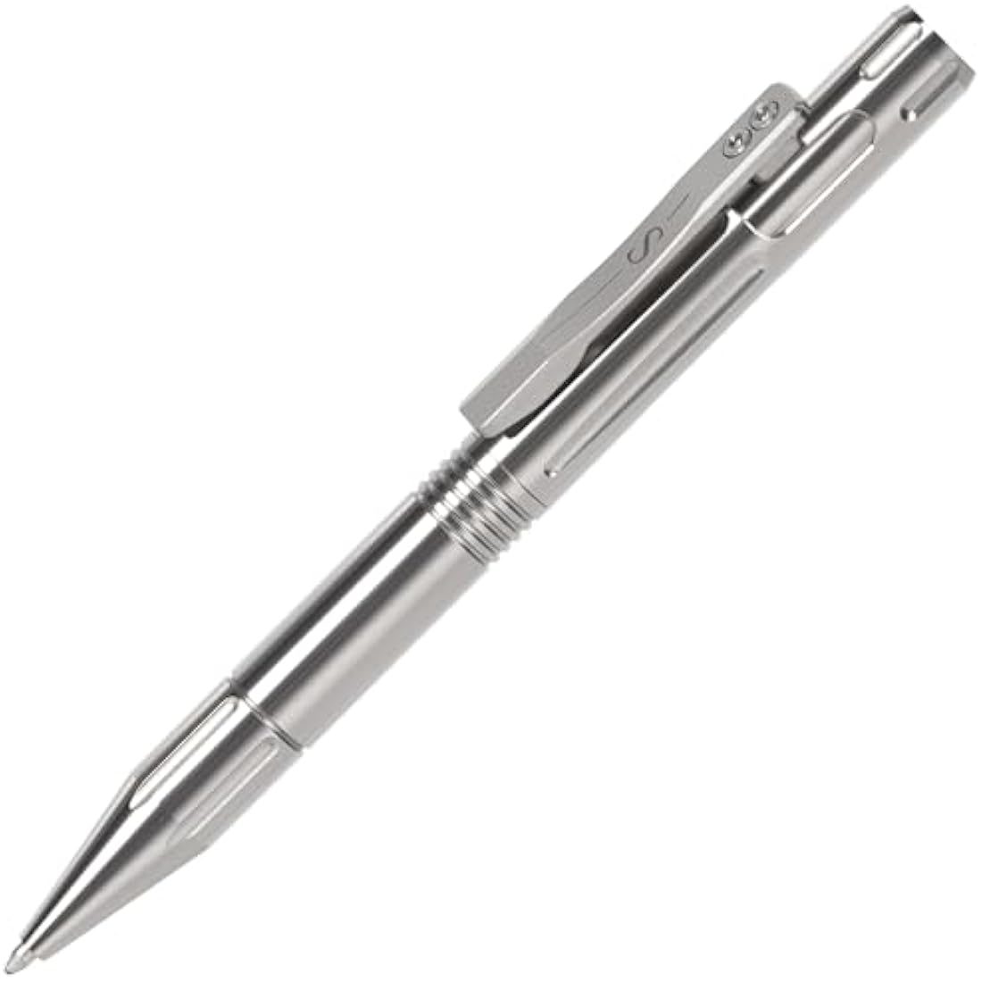 SMOOTHERPRO Titanium Bolt Action Pen | Compatible With Parker Refill | Retractable Refillable Metal Pen | for Men Women Business Writing Office Signature(GT02) | Color Natural