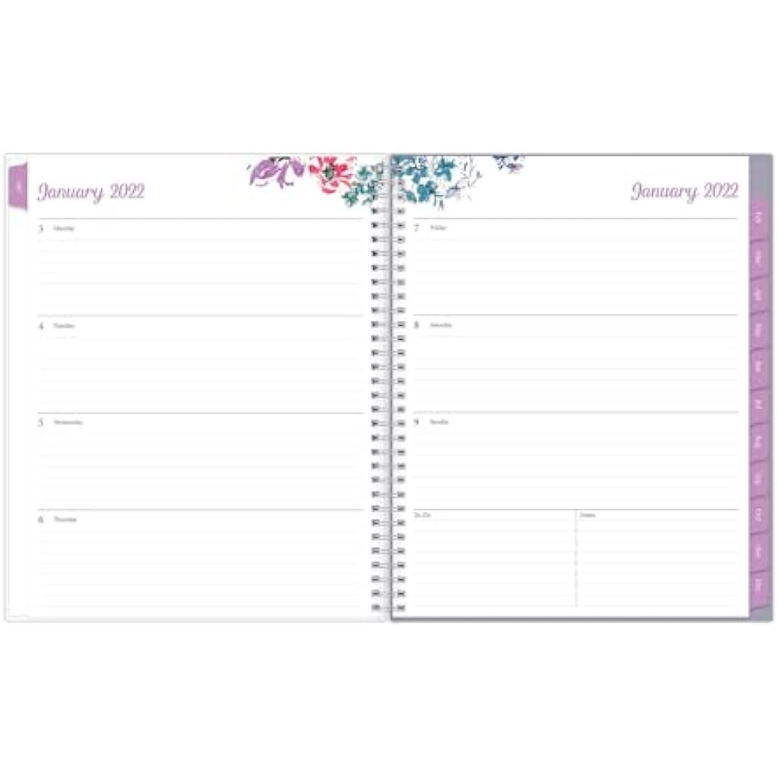 Blue Sky 2022 Weekly & Monthly Planner, 8.5" x 11", Flexible Cover, Wirebound, Laila (137273-22)
