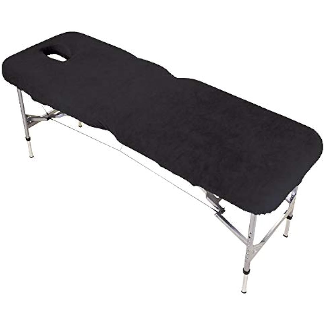 PHYSIQUE Couch Cover for Massage Table/Bed - Protective Cover with Face Hole - Massage Bed Cover, Comfortable and Thick Fabric - Black