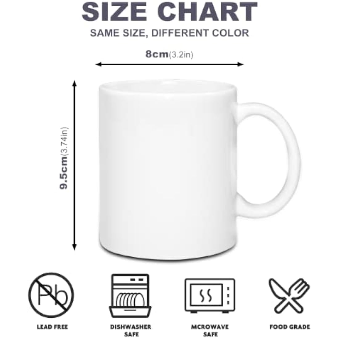 Sumex 11oz Set of 12 Sublimation Blanks White Mugs,Sublimation Ceramic Mugs for Cofffee,Tea,Milk, Latte, Hot Cocoa
