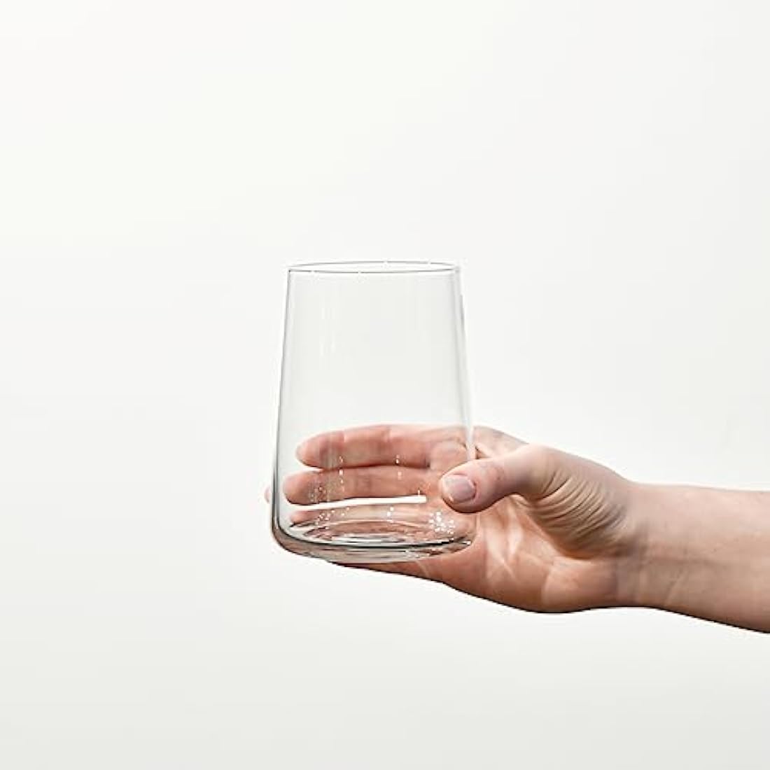 Krosno Water Glasses, Drinks and Juice Glass Tumbler | 490 ml | Set of 6 | Infinity Collection | Lead-Free Crystal Set Glassware | Glass Cups, Glass Tumblers | Ideal for Home & Bar | Drinking Glasses
