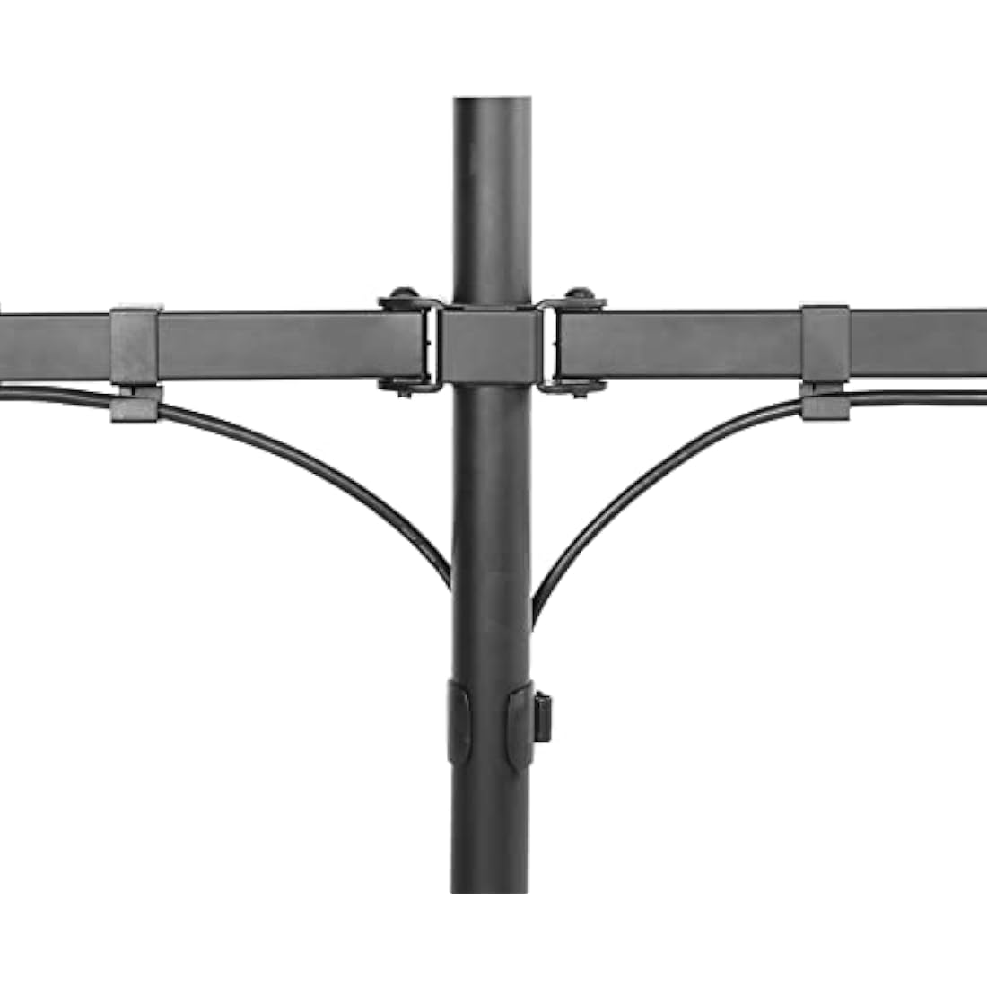 Newstar FPMA-D550DBLACK Full Motion Dual Desk Mount (clamp & grommet) for two 10-27" Monitor Screens, Height Adjustable - Black