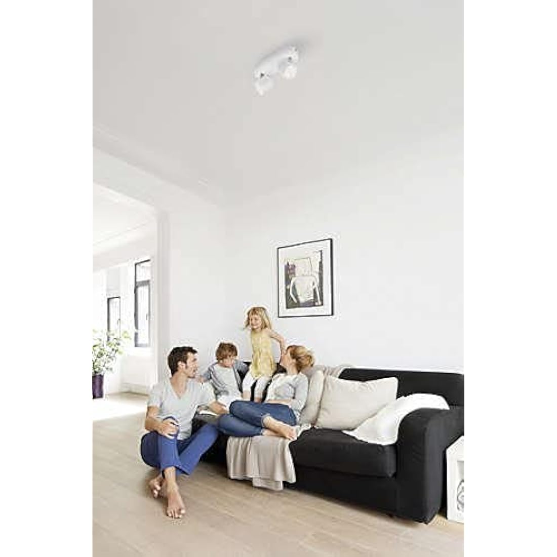 PHILIPS MyLiving Star 2 Bar Spotlight Ceiling Bar (Integrated 2 x 3 W LED Bulb) - White