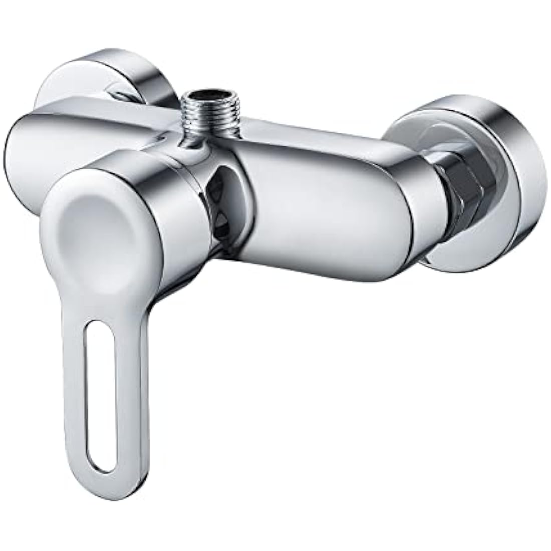 Namuoto Shower Mixer Taps Bar Chrome Wall Mounted Shower Faucet Brass Manual Shower Mixer Valve Control Switch Bath Tap for Cold and Hot Water, G1/2" Upper Outlet