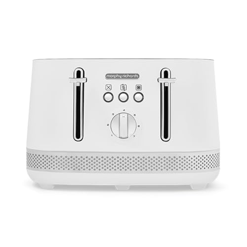 Morphy Richards Illumination 4 Slice Toaster, 7 Toast Settings, Browning Controls, Variable Width Slots, Auto Pop-up, Removeable Crumb Tray, Cord