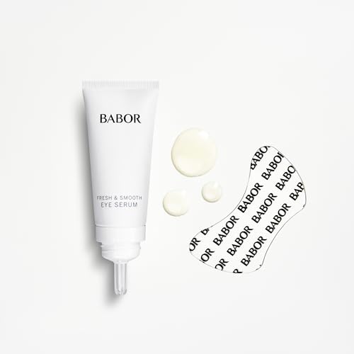 BABOR Instant Fresh & Smooth Eye Serum + Patches | Intensive Moisture & Freshness for a Smooth Eye Area | Eye Serum and Eye Pads (reusable) - 15ml Serum & 2 Eye Pads