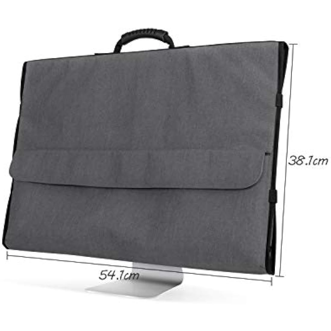 CURMIO Travel Carrying Bag for Apple iMac 21.5" and iMac 24" Desktop Computer, Protective Storage Case Monitor Dust Cover with Rubber Handle for 21.5" iMac Screen(Patent Pending), Grey