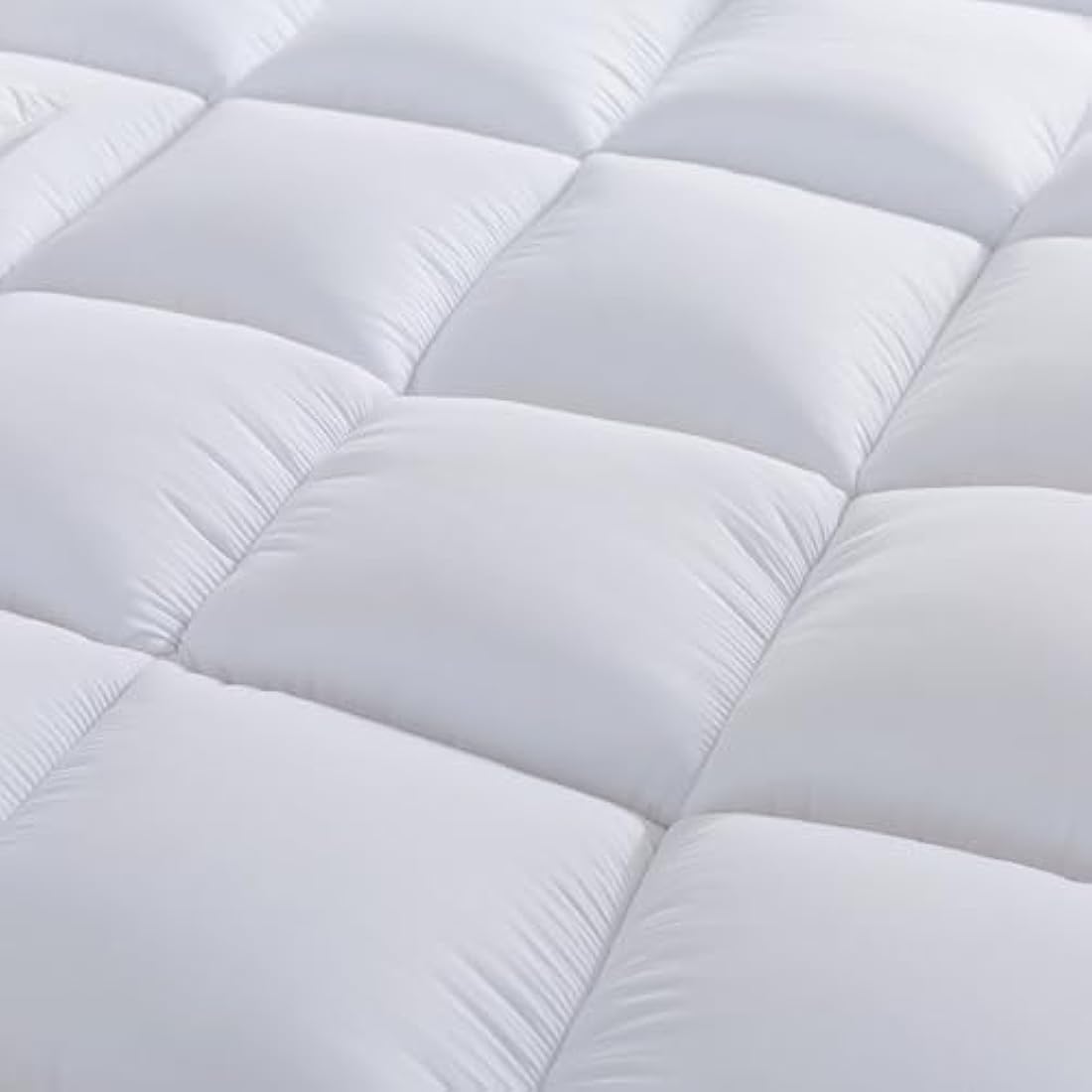Hotel Quality Box Stitched Microfibre Mattress Topper 5cm Super soft Heavy Fill Orthopaedic Anti Allergy Quilted Mattress Topper (Single, 90cm X 190cm x5cm)