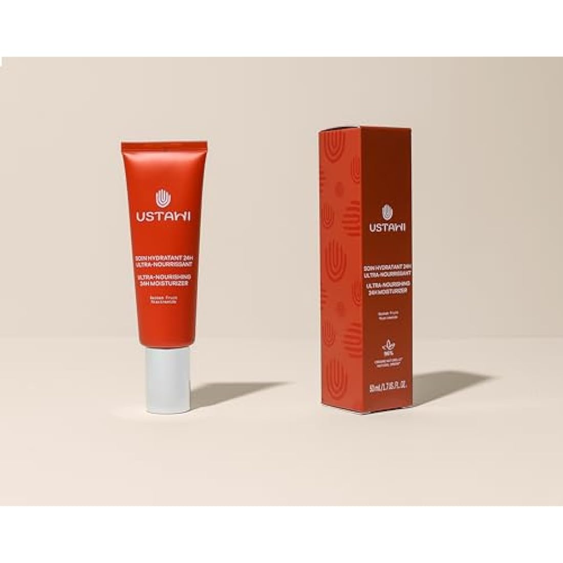 Ustawi Ultra-Nourishing Moisturiser to Brighten Skin with Vitamin C, Niacinamide and Brightening Baobab Fruit, for Dry and Very Dry Skin, Long-Lasting Moisture 50ml