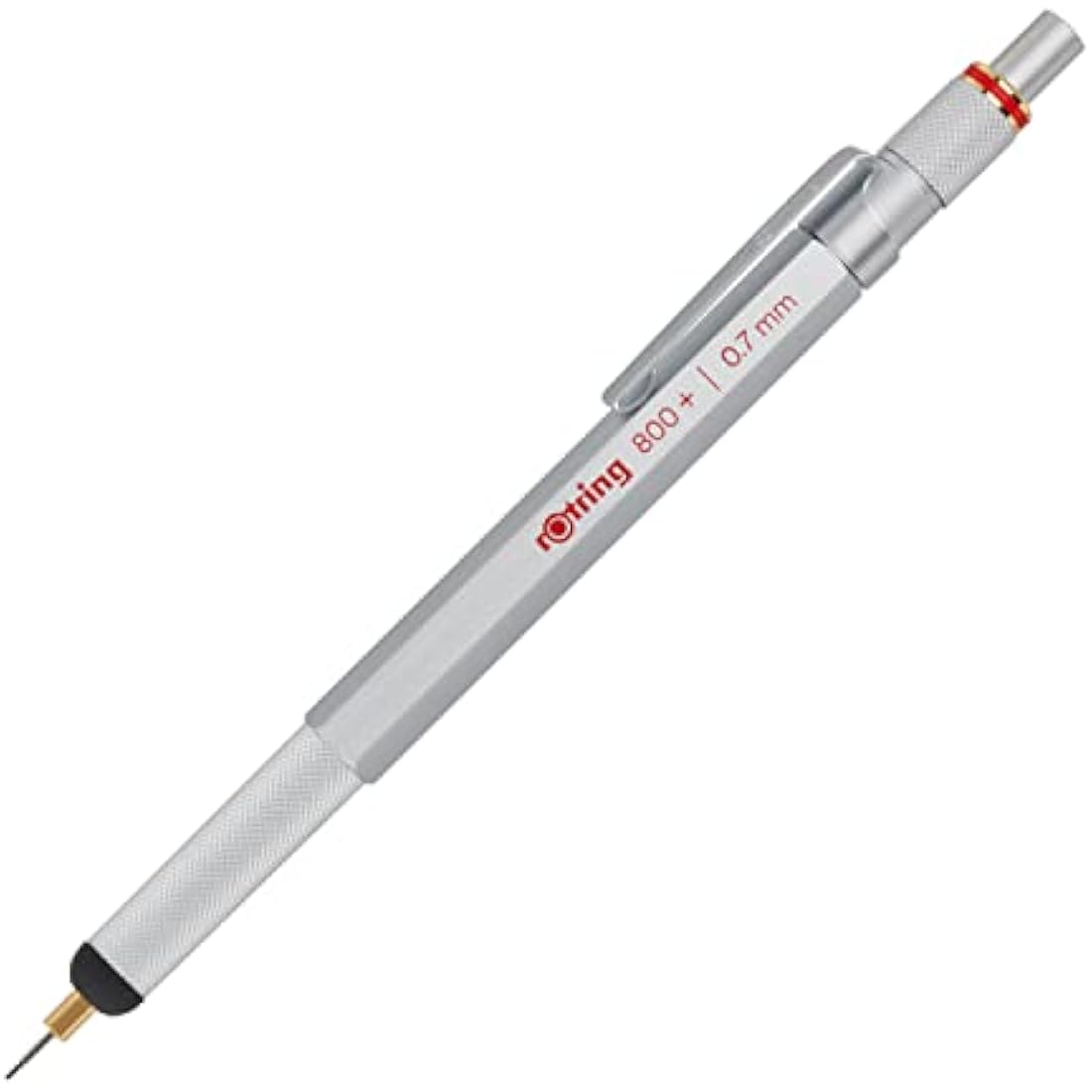 rOtring 800+ Mechanical Pencil and Touchscreen Stylus, 0.7 mm, Silver Barrel