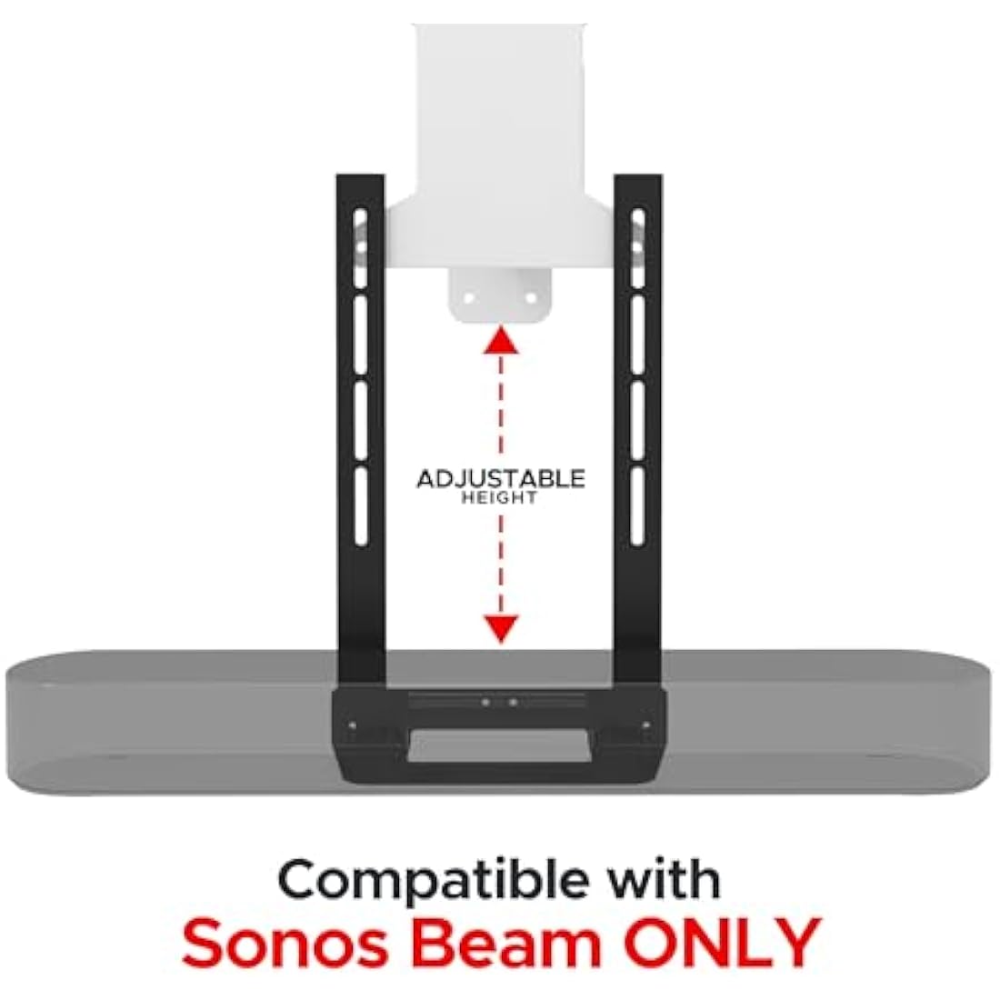 Sound bass Beam TV Mount, Compatible with Generation 1 & 2 Sonos Beam Mounting Bracket for TV, Black, Full Hardware Kit Included, Beam Soundbar