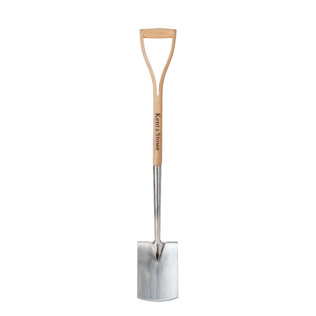 Kent & Stowe Garden Life Stainless Steel Digging Spade, Light and Compact Traditionally-Styled Garden Tool, All Year Round Made from Stainless Steel