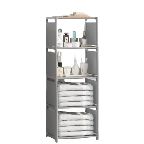 Cube Storage Unit - Open Book Shelf, Closet for Family Study, Organiser with 4 Compartments for Shoes, Toys, Clothes, Tools, Living Room Shelves