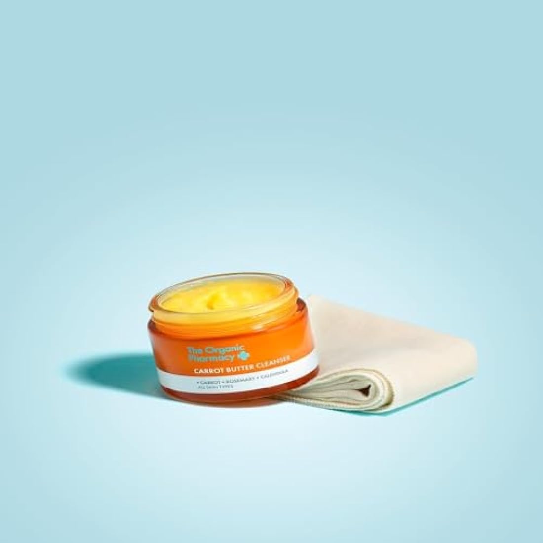 The Organic Pharmacy Carrot Butter Cleanser, 50ml - Balm-to-oil - Remove Impurities and Make-up - Rich in Beta Carotene - 99.8% Organic, 99.9% Natural