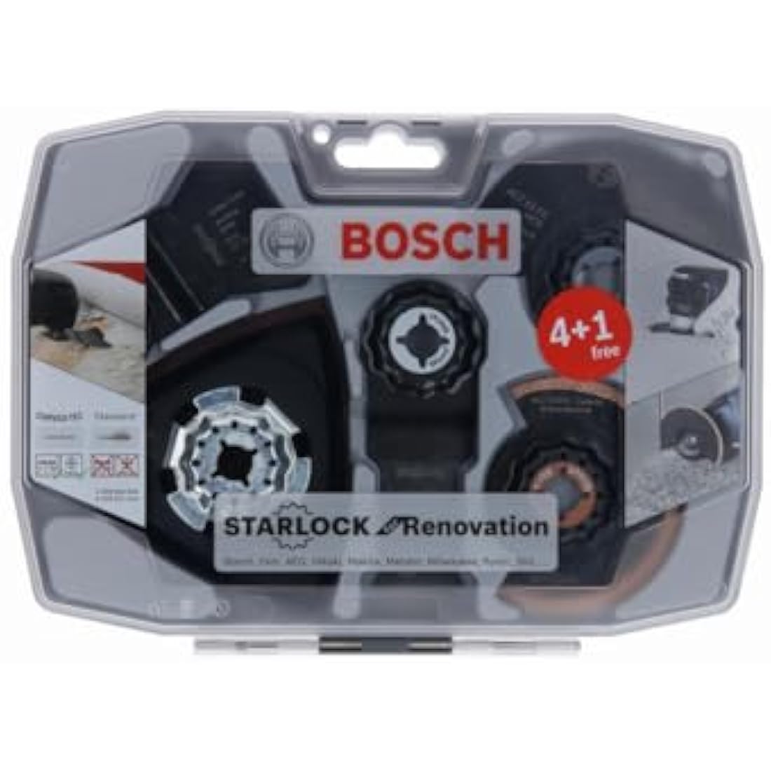 Bosch Professional 5-piece Starlock Multitool Set (wood, metal, multi material and abrasive materials, Accessories: Multi-functional tool)