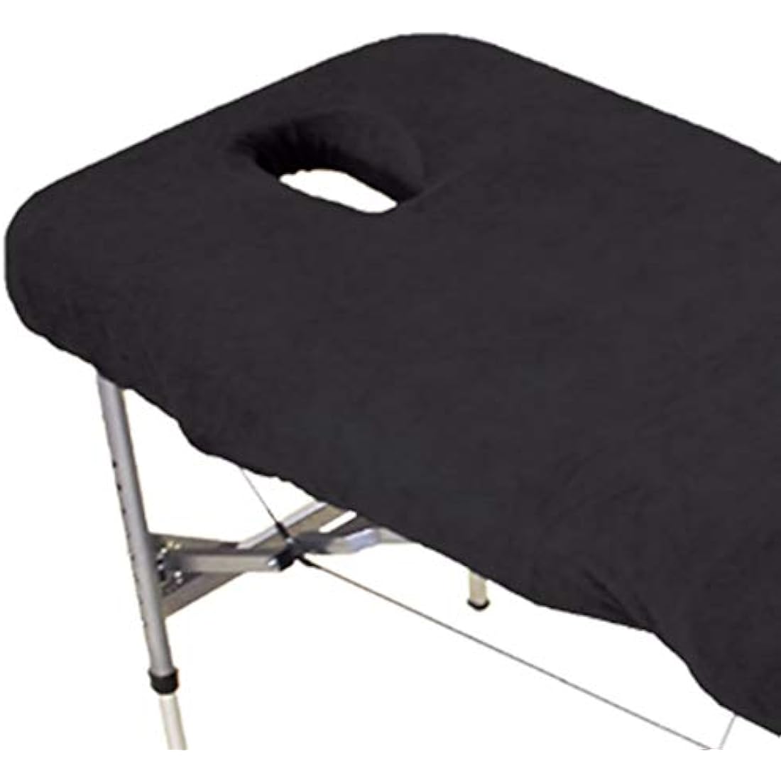 PHYSIQUE Couch Cover for Massage Table/Bed - Protective Cover with Face Hole - Massage Bed Cover, Comfortable and Thick Fabric - Black