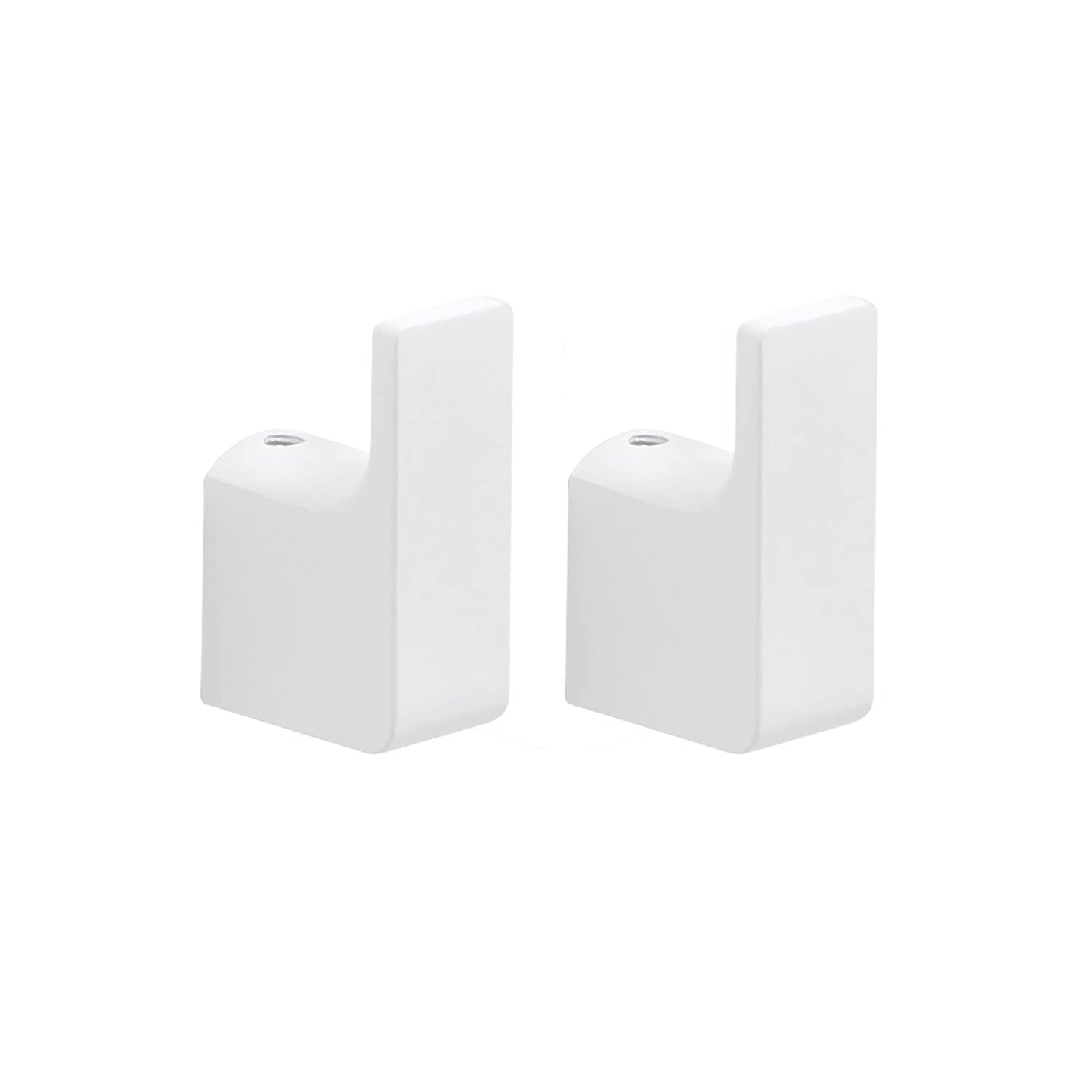Gedy G-Kuala Lumpur 2 Single Hangers, White, Made of Cromall, Brass and Glass, 2 Year Warranty, Measures 5.3 x 2 x 3.3 cm and Weight 0.2 kg, R&D