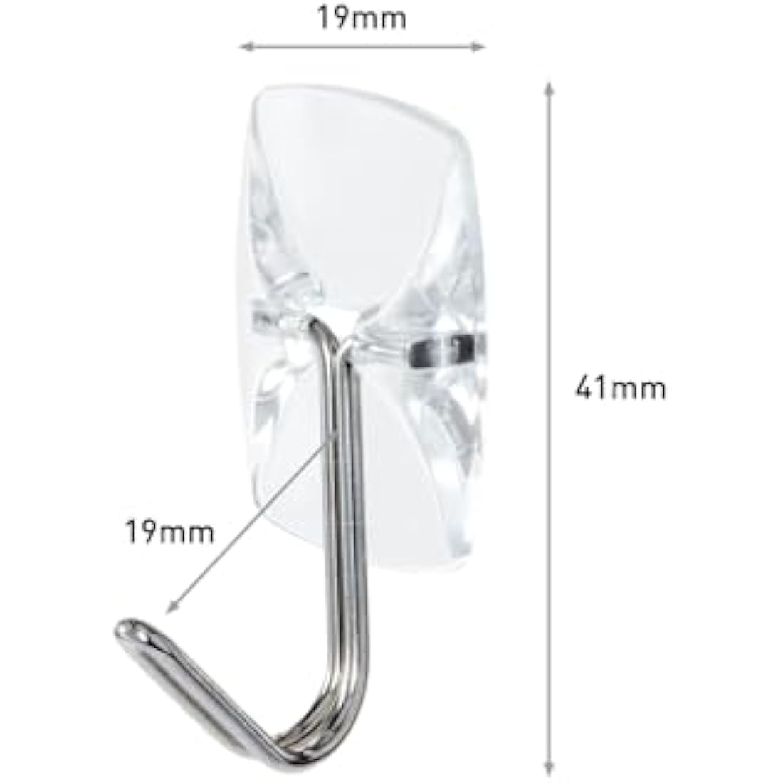 Command Clear Wire Hanger Hook, Value Pack of 9 Hooks and 12 Adhesive Strips, Transparent - Damage Free Hanging - Holds up to 225 gm