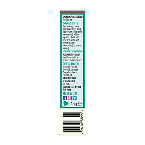 Dr. Oetker Orange Extra Strong Food Colour Gel, 15ml