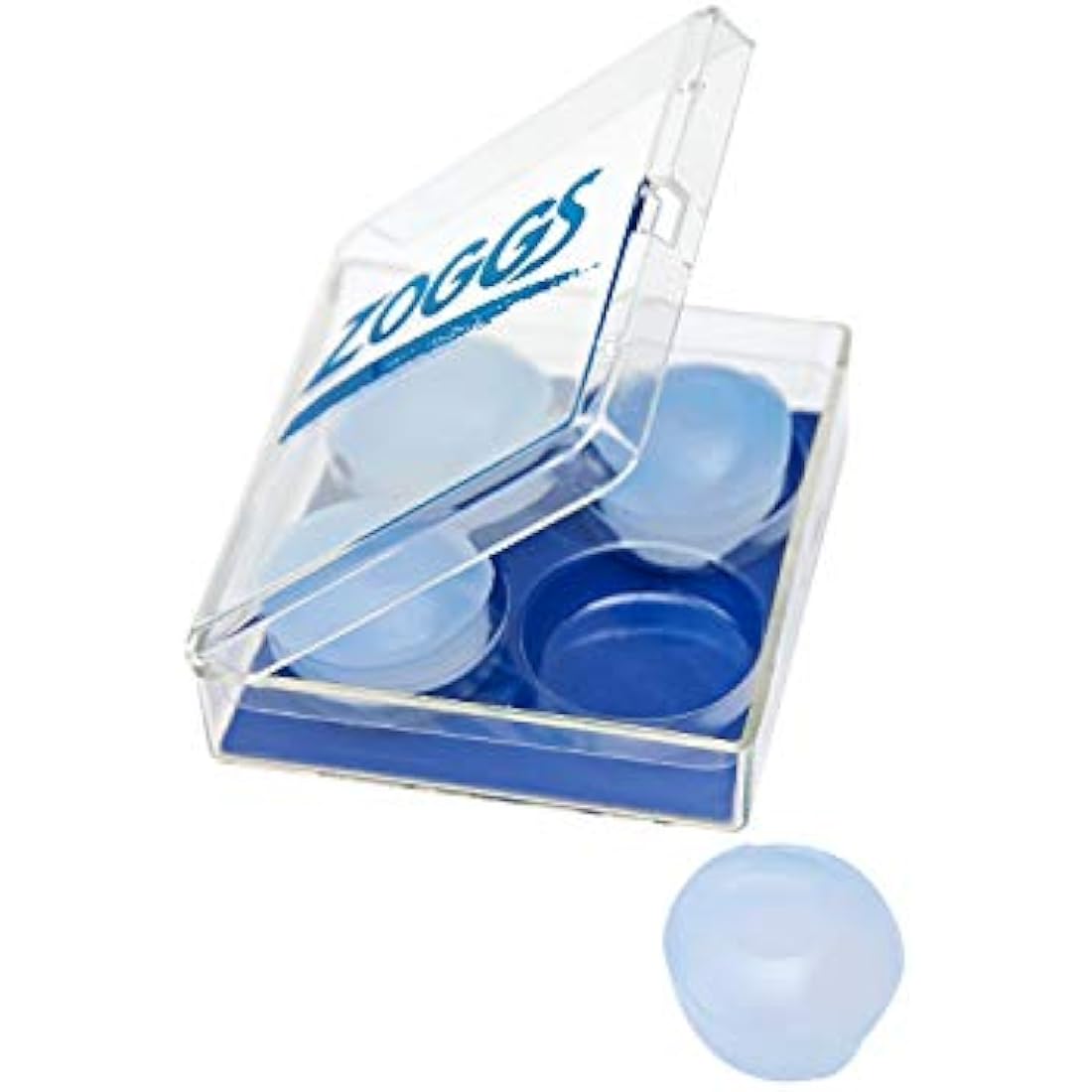 Zoggs Silicone Reusable Ear Plugs for Swimming And Watersports, Clear, Pack of 4