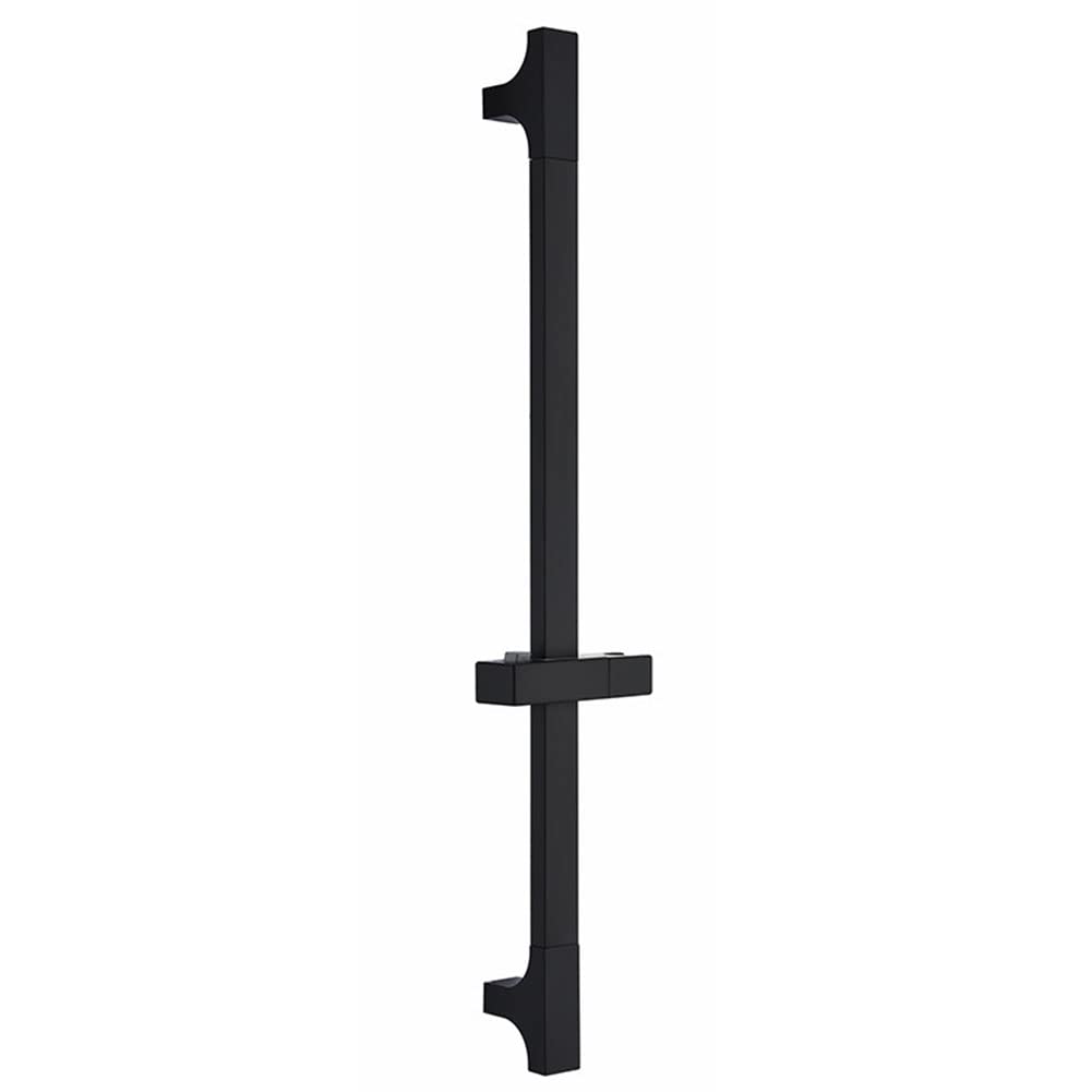 Hoopever Black Shower Riser Rail, Stainless Steel Bathroom Slider Rail Height Adjustable Shower Rod Stand Brackets Shower Head Holder for Bath &