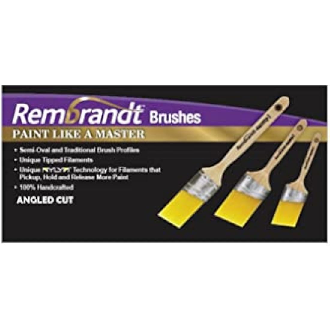 Arroworthy Rembrandt- 3PK- Angled Cut Paint Brushes (6420) Boxset contains: 1.5",2",2.5"